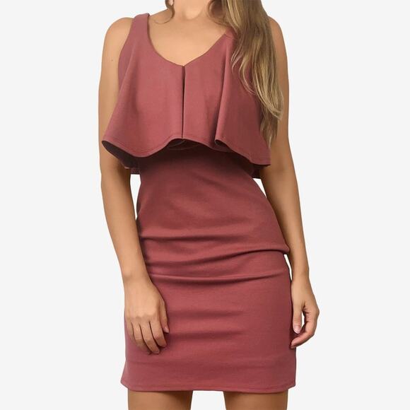 Gianni Bini Sawyer Mini Dress Size S Dusty Rose Glam Party Cocktail Girlcore - Picture 1 of 14